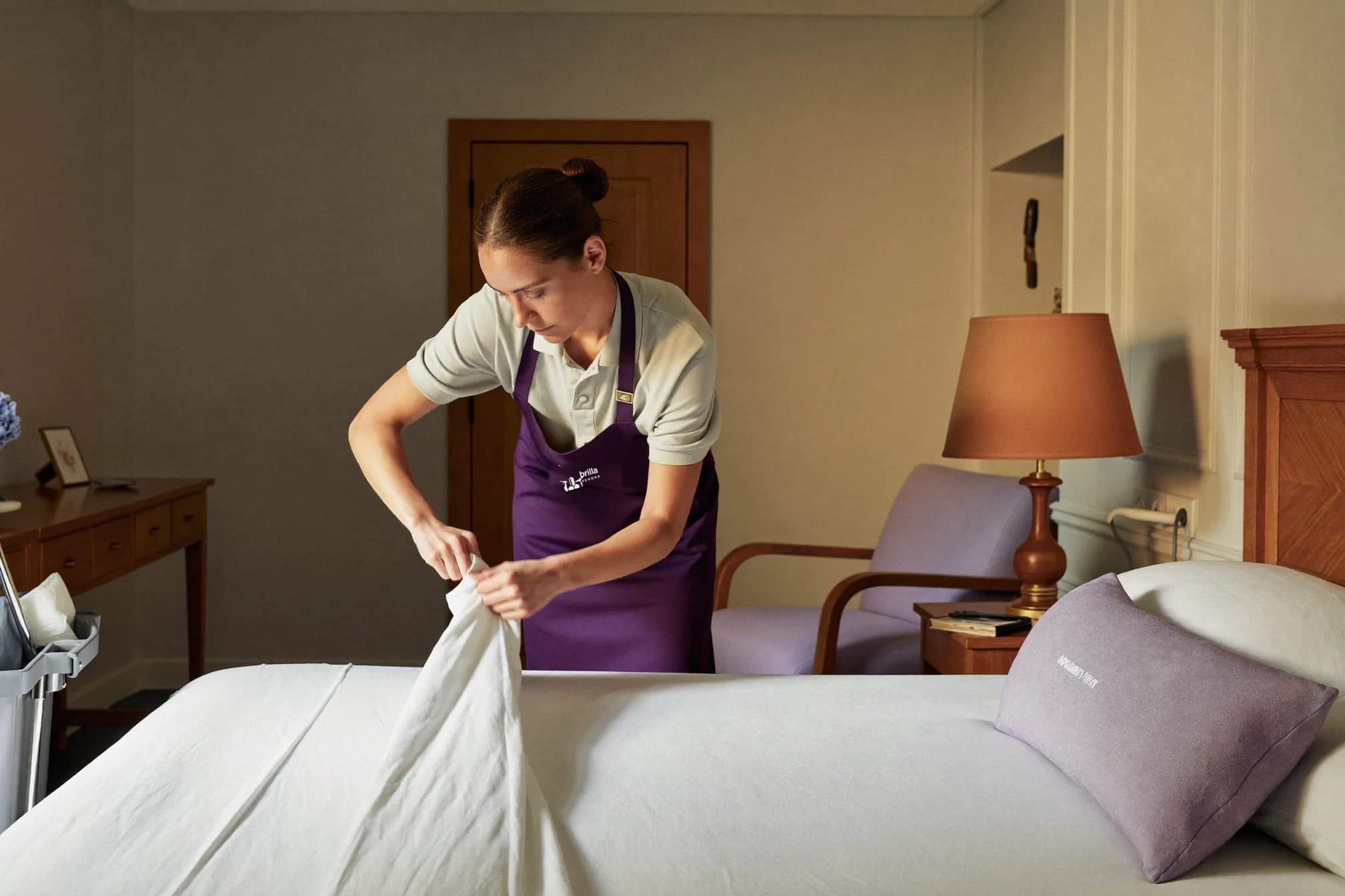 Illustrative preparation of a guest room